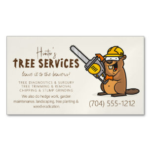 Arborists Forest Tree Care Landscaping Magnetic Business Card