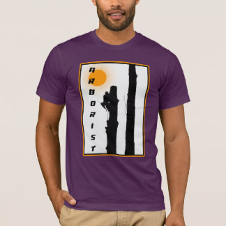 Arborists T shirt: Rising sun silhouette climber T-Shirt