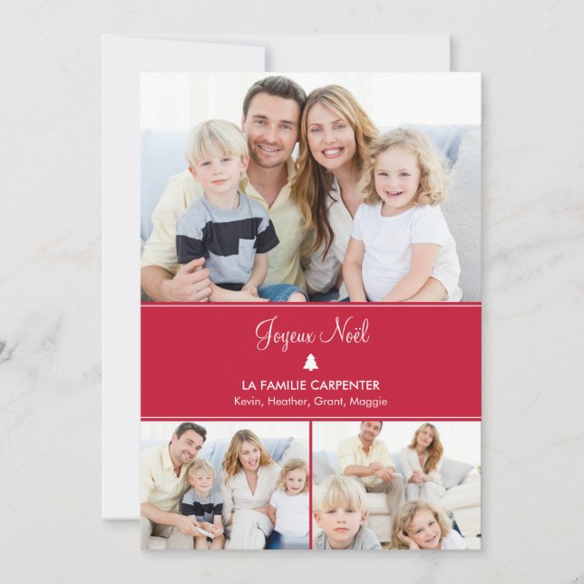 Arbre cartes de photo de vacances modernes holiday card (Front)