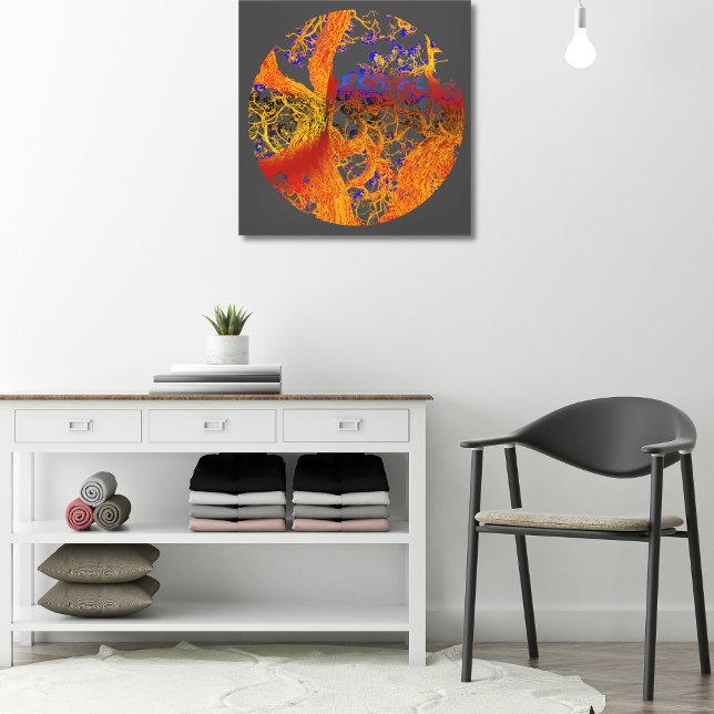 Arbre fleuri doré canvas print (Creator Uploaded)