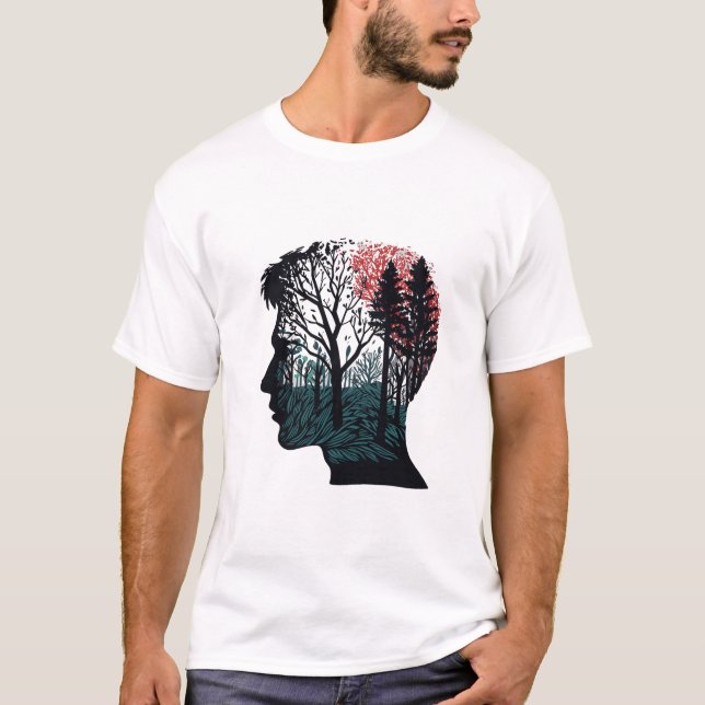 arbre homme forêt art T-Shirt (Front)