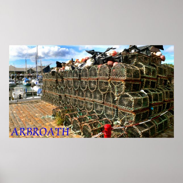 Arbroath Harbour & Marina, Scotland Poster (Front)