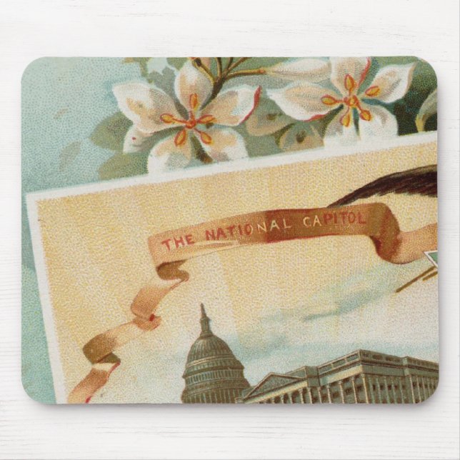 Arbuckles' illlustrated atlas mouse mat (Front)