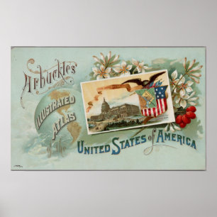 Arbuckles' illlustrated atlas poster