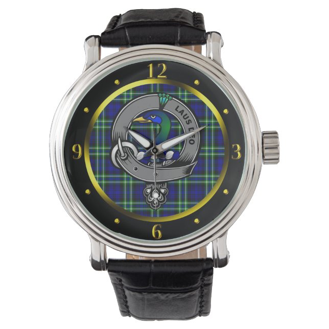 Arbuthnot Clan Badge & Tartan  Watch (Front)