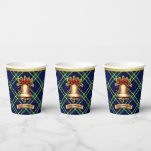 Arbuthnot Personalised Tartan Christmas Paper Cups