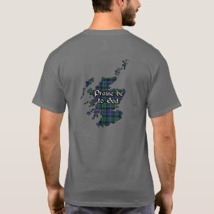 Arbuthnott Clan Badge and Tartan Adult T-Shirt