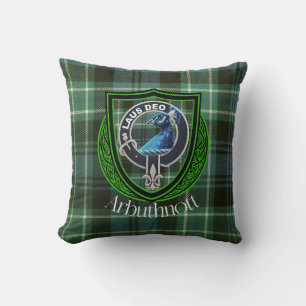 Arbuthnott Scottish Clan Tartan Crest Cushion