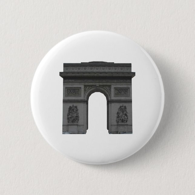 Arc de Triomphe: 3D Model: 6 Cm Round Badge (Front)