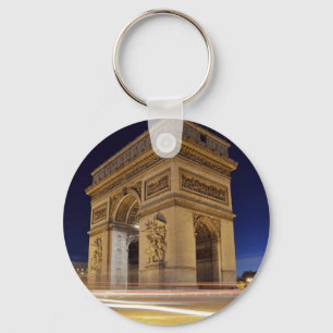 Arc De Triomphe at night Key Ring