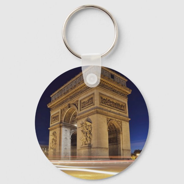 Arc De Triomphe at night Key Ring (Front)