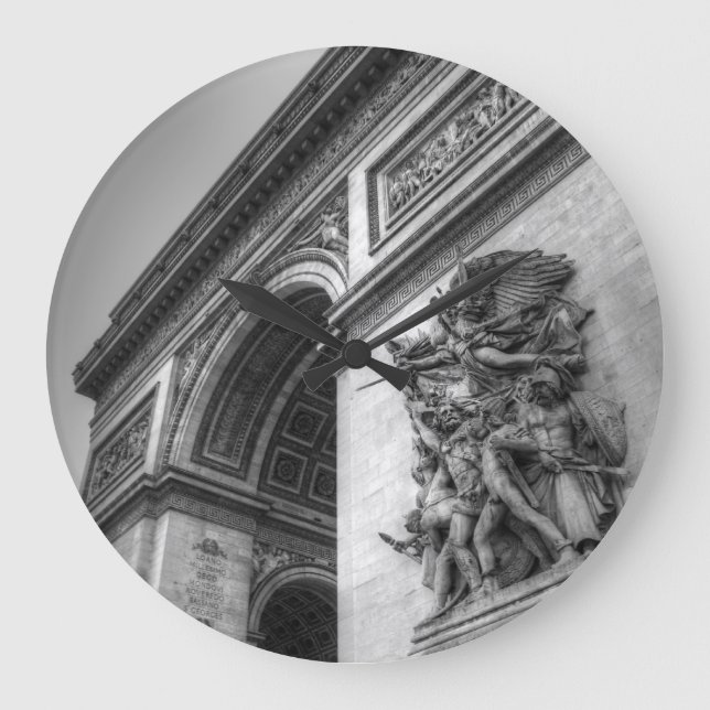 Arc de Triomphe b/w Large Clock (Front)