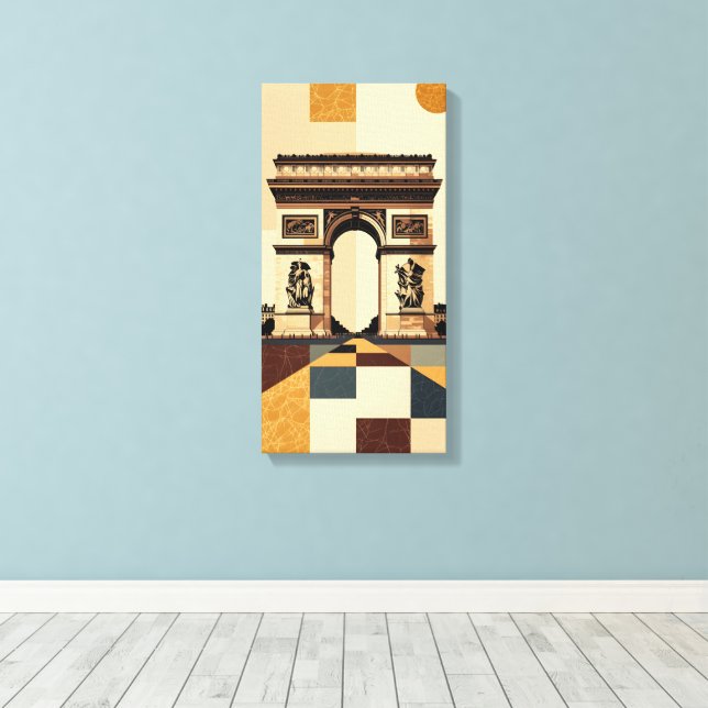 Arc De Triomphe Canvas Print (Insitu(Wood Floor))