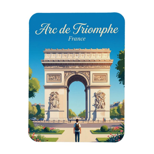 Arc de Triomphe France Magnet (Vertical)
