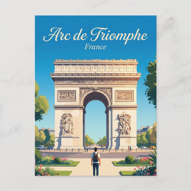 Arc de Triomphe France Postcard (Front)