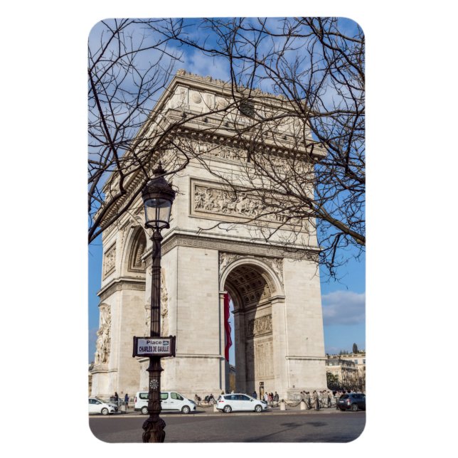 Arc de Triomphe in Paris, France Magnet (Vertical)