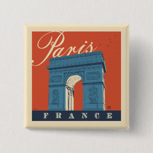 Arc de Triomphe   Paris, France 15 Cm Square Badge