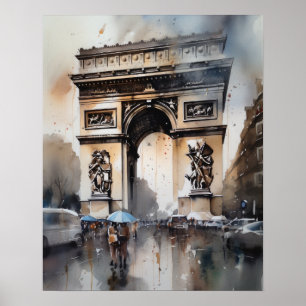 Arc De Triomphe Paris France Art Print Poster