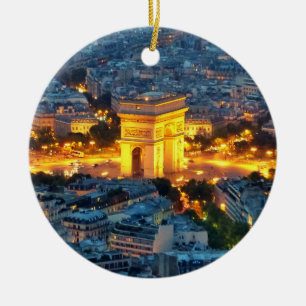 Arc de Triomphe, Paris, France Ceramic Tree Decoration