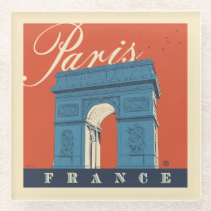 Arc de Triomphe Paris, France Glass Coaster