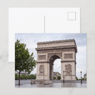 Arc de Triomphe Paris France Landmark Postcard