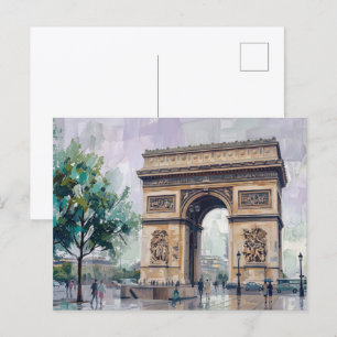 Arc de Triomphe, Paris, France Postcard