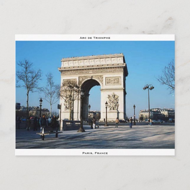 Arc de Triomphe, Paris, France Postcard (Front)