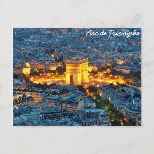 Arc de Triomphe, Paris, France Postcard