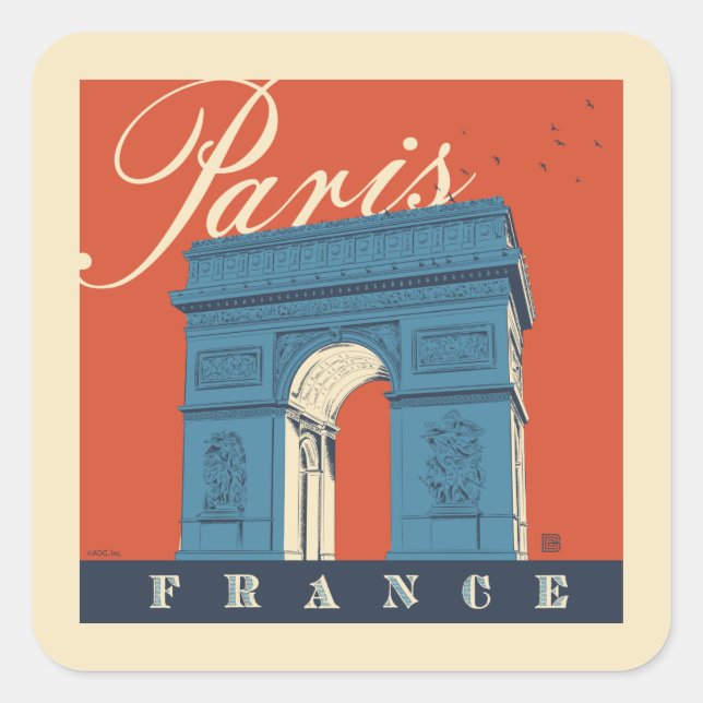 Arc de Triomphe | Paris, France Square Sticker (Front)
