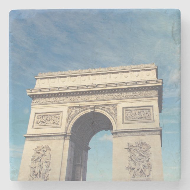 Arc de Triomphe Paris Stone Coaster (Front)