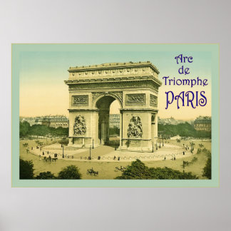 Arc de Triomphe ~ Paris ~ Vintage Travel Poster