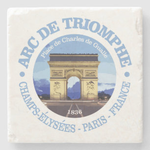 Arc de Triomphe (rd) Stone Coaster