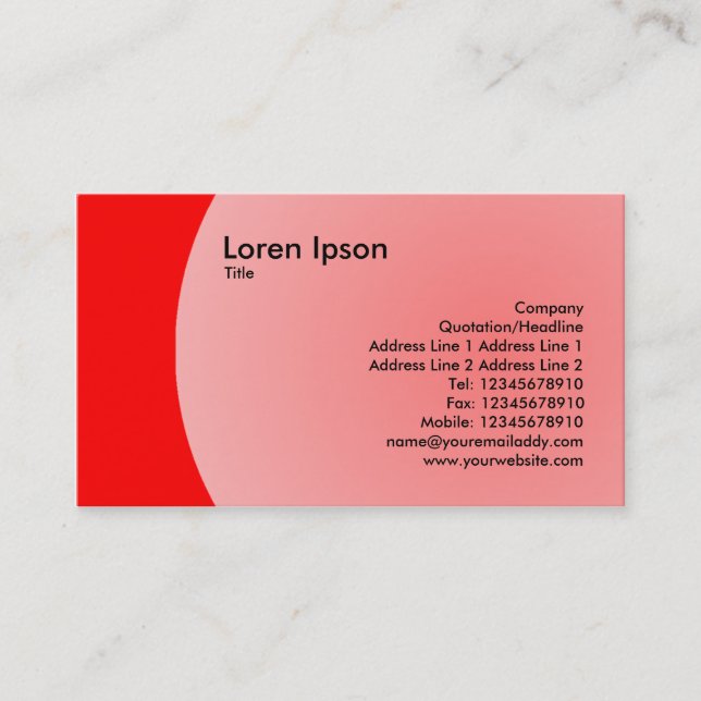Arc Design - Red Business Card (Front)