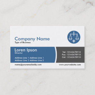 Arc Divided Band Blue and Dark Grey Business Card