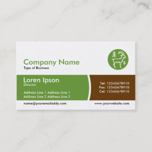 Arc Divided Band - Green and Brown Business Card