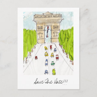 arc d'triomphe, Save The Date!!! Announcement Postcard
