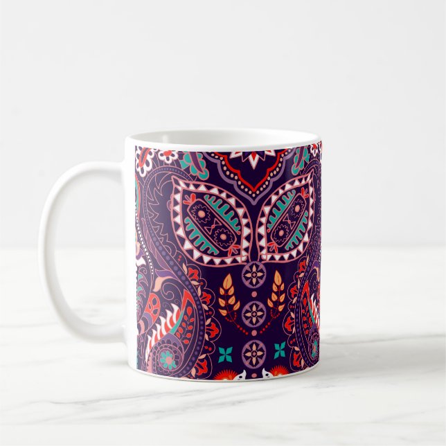 Arc Wheels Dots: Multicolor Pattern Coffee Mug (Left)