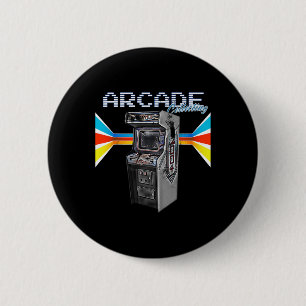 Arcade Cabinet Machine 1970 1980 1990 Video Game C 6 Cm Round Badge