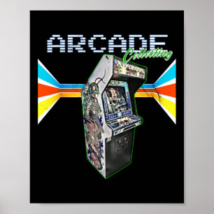 Arcade Cabinet Machine 1970 1980 1990 Video Game C Poster