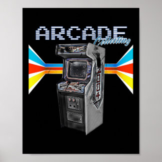 Arcade Cabinet Machine 1970 1980 1990 Video Game C Poster