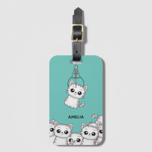 Arcade Claw Cute Kitten Grabber Personalised Luggage Tag