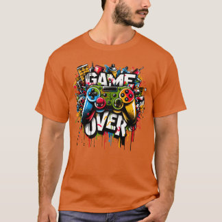 Arcade Console Game Over video game Design Gift fa T-Shirt