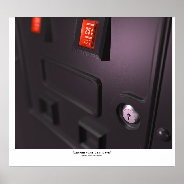 "Arcade Game Coin Door" Poster (Front)