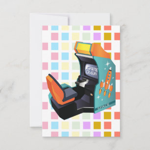 Arcade Game Fillable Thank You Card