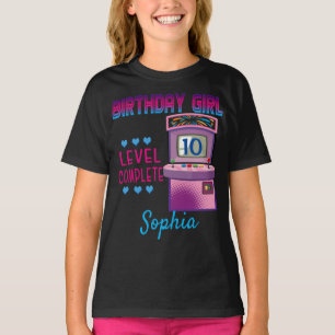 Arcade Game Level Up Birthday Girl T-Shirt