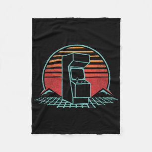 Arcade Game Machine Cabinet Nostalgia Retro 80s Ga Fleece Blanket