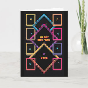 Arcade Glow Birthday Card