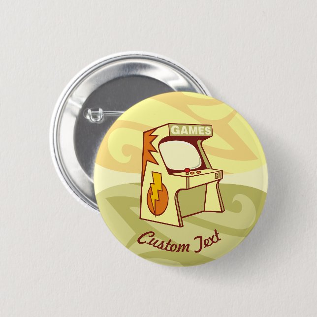Arcade machine 6 cm round badge (Front & Back)