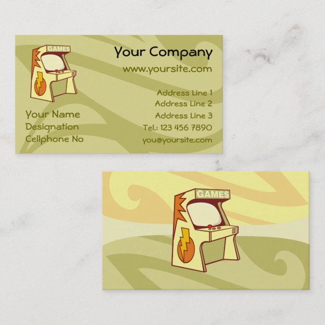Arcade machine business card (Front/Back)