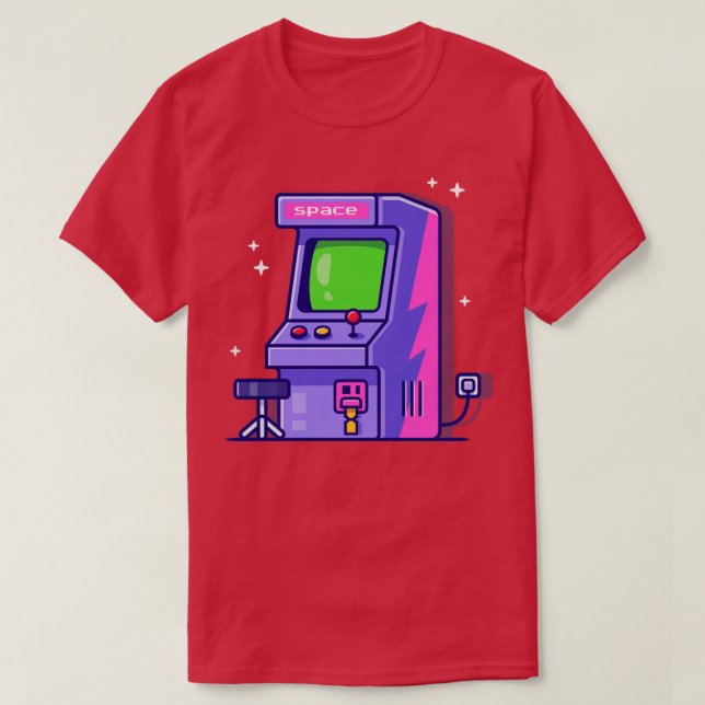 Arcade Machine Cartoon T-Shirt (Design Front)